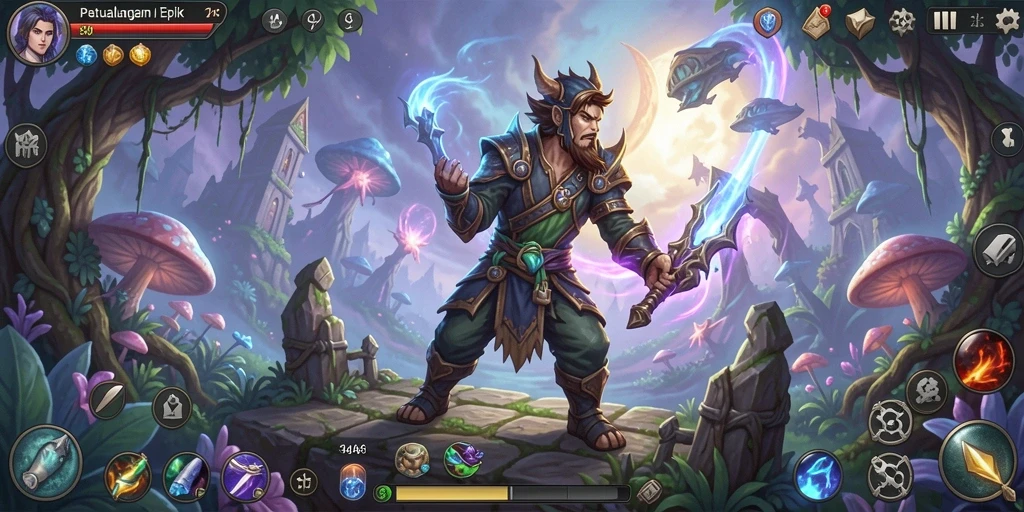 Tampilan screenshot gameplay memukau dari 3446 dengan pertarungan yang intens.