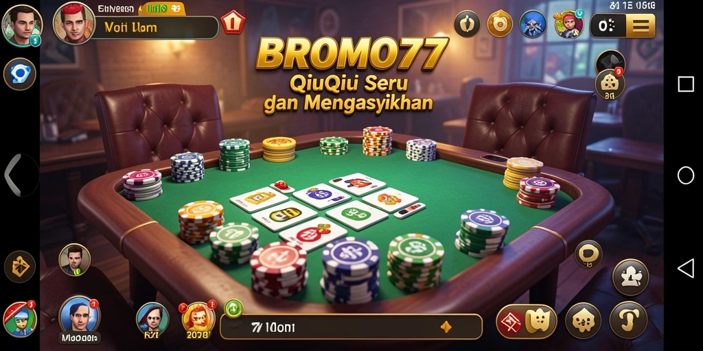 Tampilan gameplay BROMO77 yang menegangkan dalam QiuQiu.