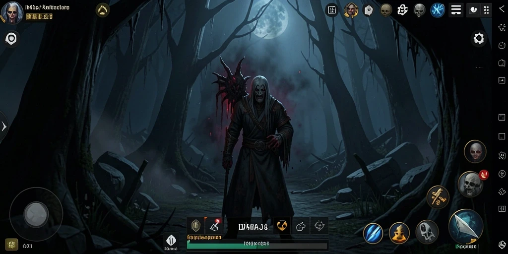 Gameplay mencekam IMBAJP dengan suasana gelap.