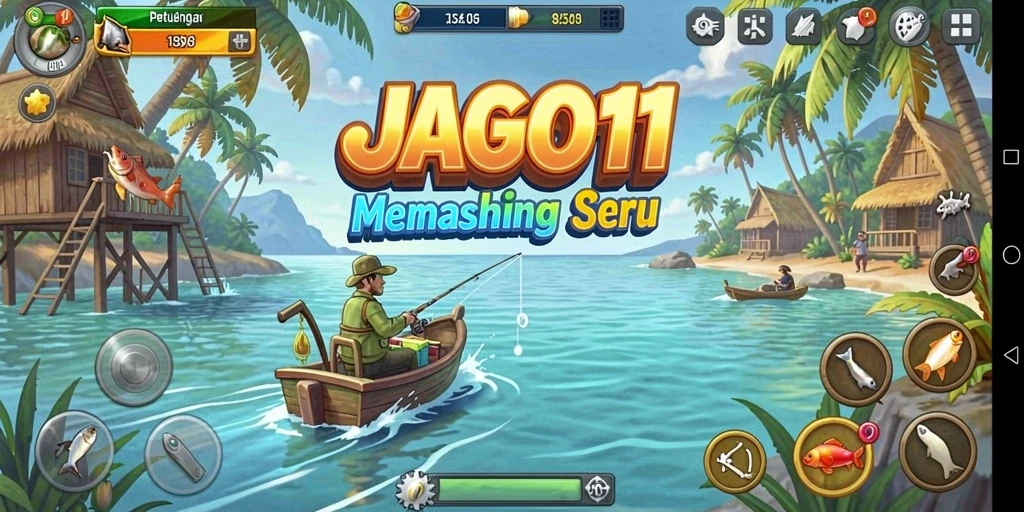 Tangkapan ikan yang telah berhasil dalam gameplay JAGO11.