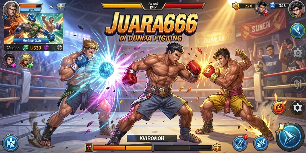 Tampilan seru pertarungan dalam JUARA666 yang penuh aksi dan strategi.