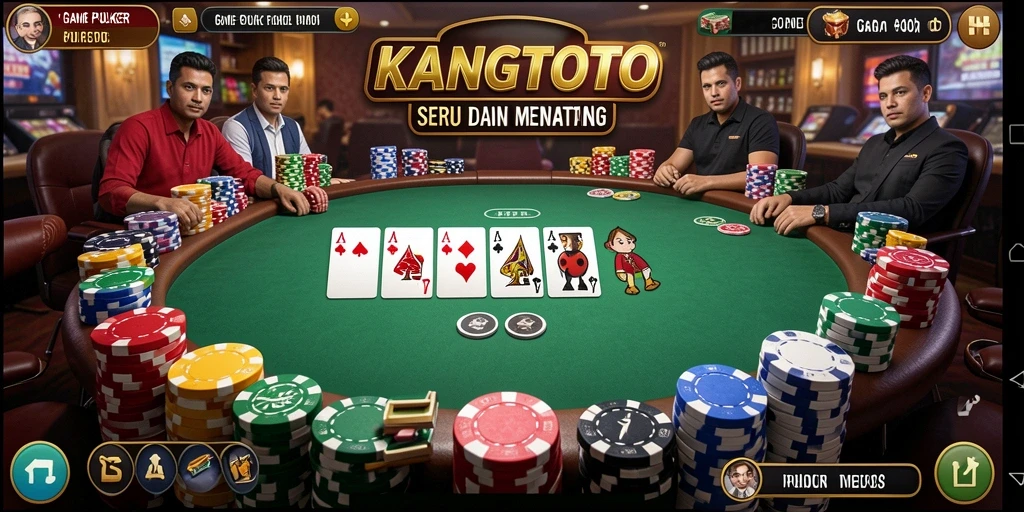 Tampilan gameplay Poker yang mendebarkan di KANGTOTO.