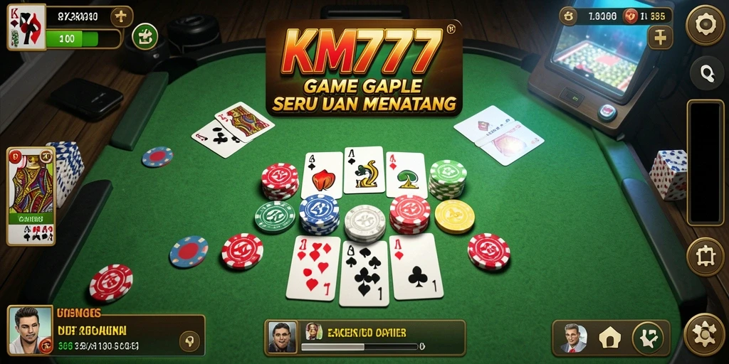 Tampilan gameplay Gaple yang seru dan penuh strategi.