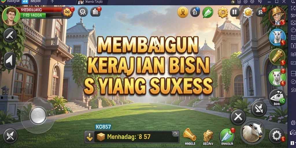 Tampilan gameplay KO857 menampilkan aktivitas mengelola bisnis yang mendebarkan.