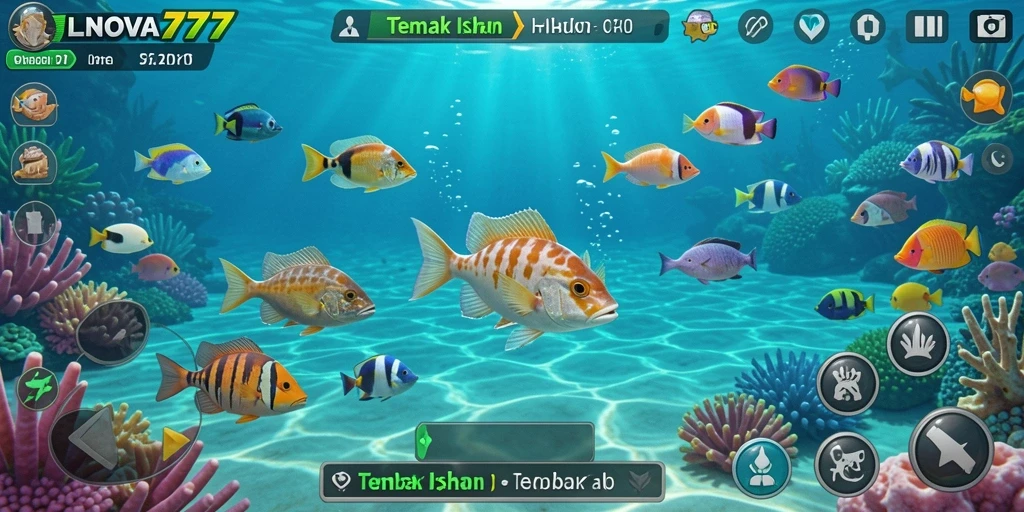 Tampilan menarik dari permainan Tembak Ikan LNOVA777.