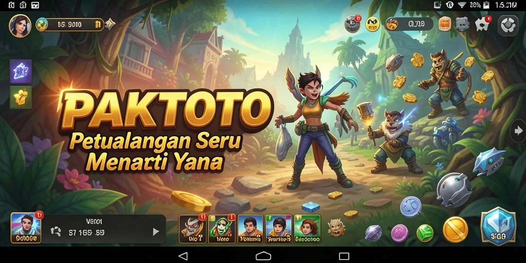 Tampilan permainan seru dalam PAKTOTO dengan petualangan mendebarkan.