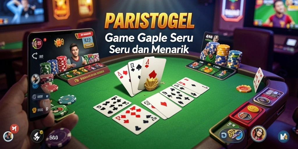 Tampilan gameplay Gaple di PARISTOGEL yang seru dan interaktif.