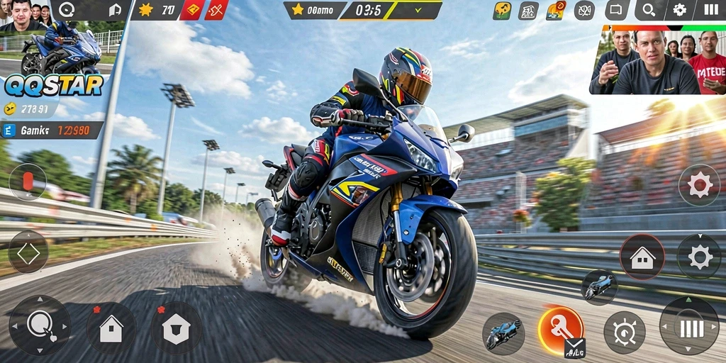 Gameplay balap motor yang mendebarkan dan grafis yang menakjubkan.