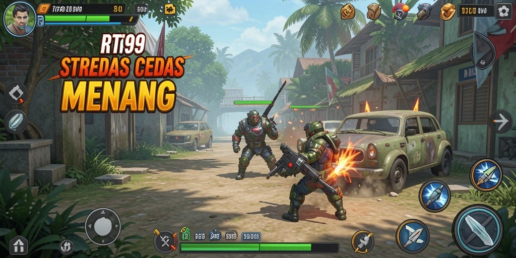 Tangkapan layar menunjukkan gameplay menegangkan dan strategi dalam RT99.