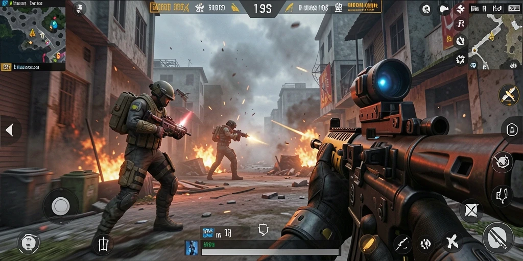 Gameplay S13 yang penuh aksi dan strategi dalam pertempuran FPS.