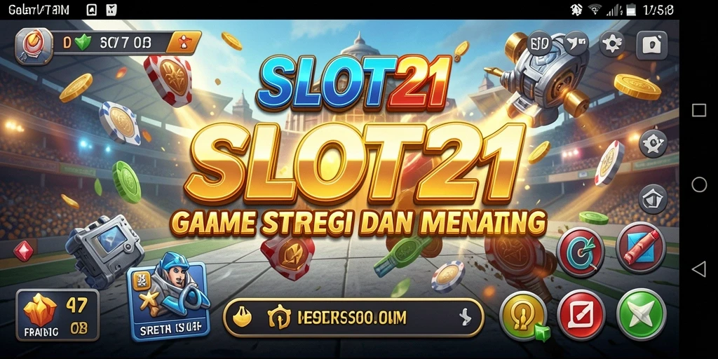 Screenshot gameplay <strong>SLOT21</strong> menunjukkan pertempuran strategi yang seru.