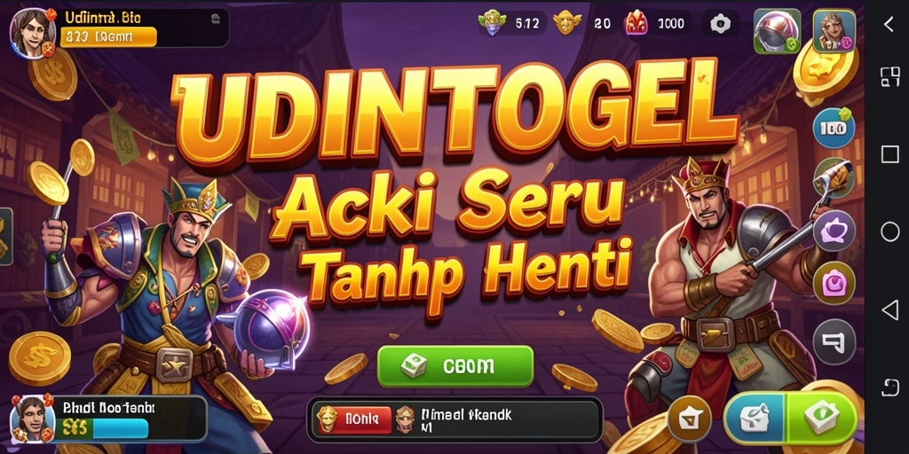 Tangkapan layar menampilkan aksi seru dari gameplay UDINTOGEL.