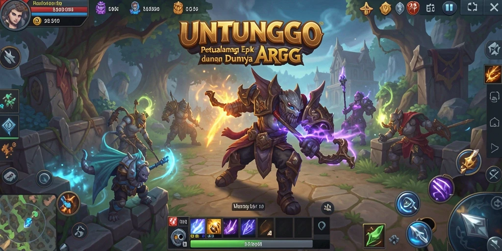 Tangkapan layar utama UNTUNGGO menampilkan aksi mendebarkan dalam gameplay ARPG.