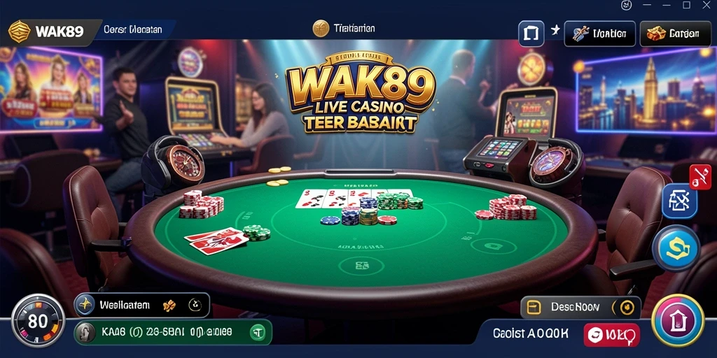 Tampilan gameplay menarik dari WAK89 dengan dealer langsung.