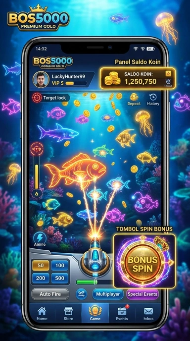 Screenshot aplikasi bos5000 yang menunjukkan kemudahan navigasi.